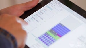 Ordering a cocktails from the MakrShakr Bionic Bar using a Tablet App on board Anthem of the Seas