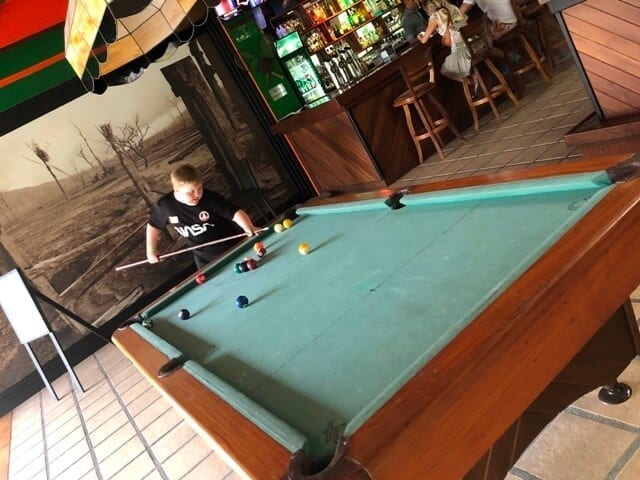 La Fortuna Costa Rica Volcano Lodge pool table