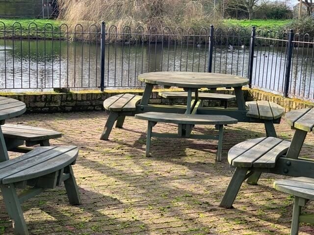 picnic tables