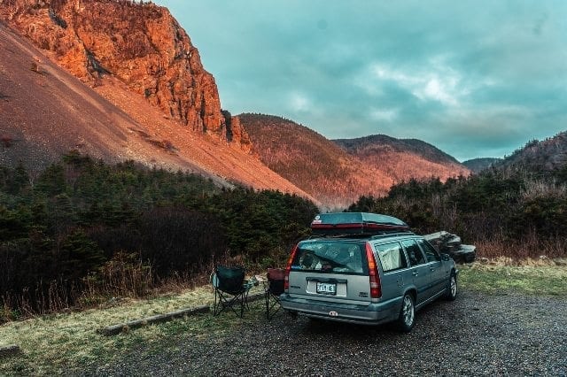 driving camping
