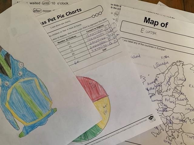 school printouts