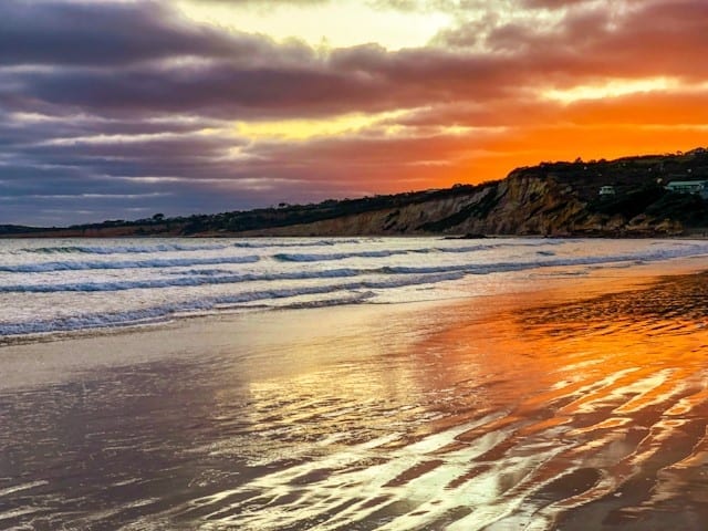 Surfing beach