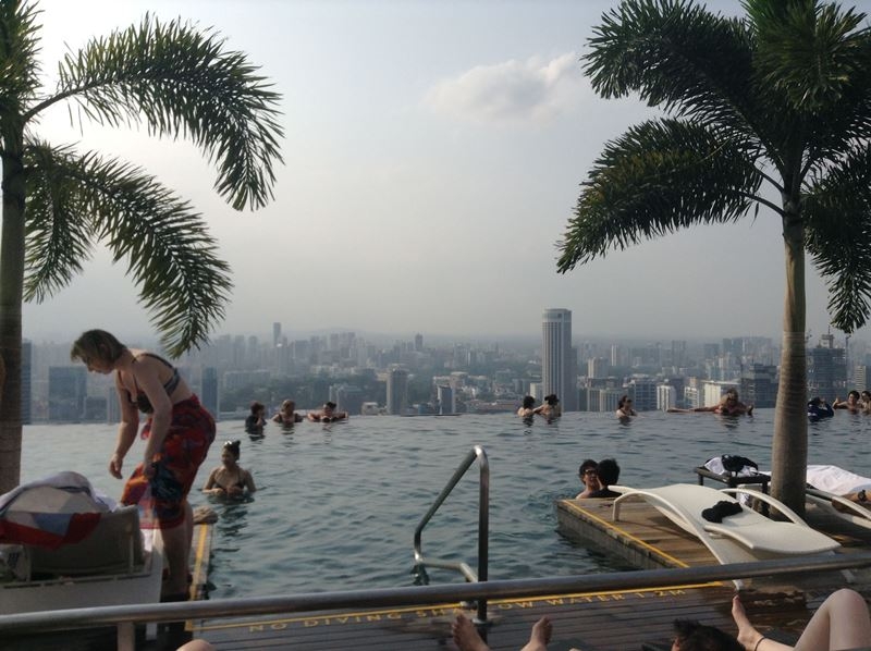 Infinity pool at Marina Sands Bay Hotel